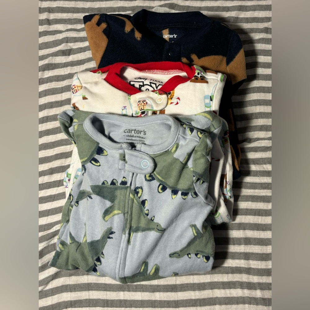 3 PACK Footie Jammies